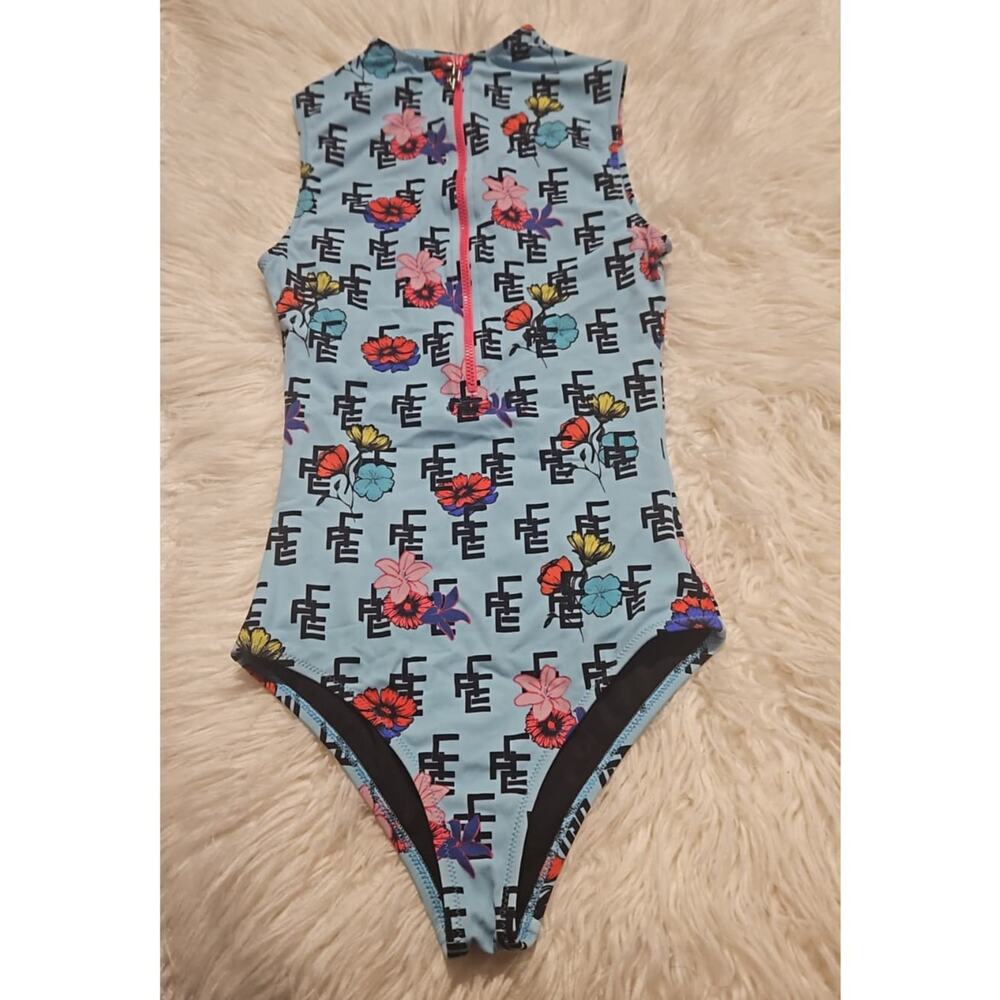 Ace Nayman Larina Monogram Zip-Front One-Piece Swimsuit Women’s - Picture 3 of 8